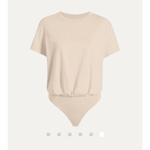 NUUDS Everyday T-Shirt Bodysuit in Bone
